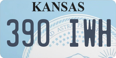 KS license plate 390IWH