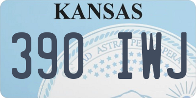 KS license plate 390IWJ
