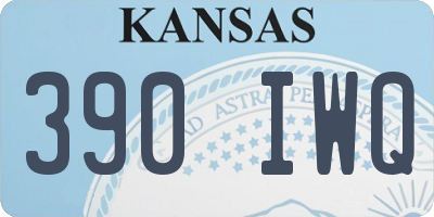 KS license plate 390IWQ