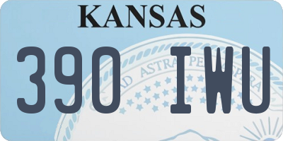 KS license plate 390IWU