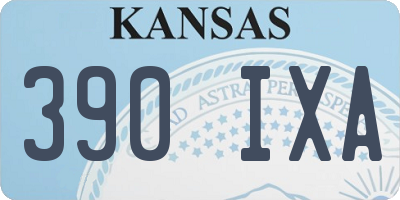 KS license plate 390IXA