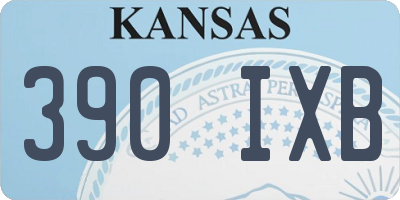 KS license plate 390IXB