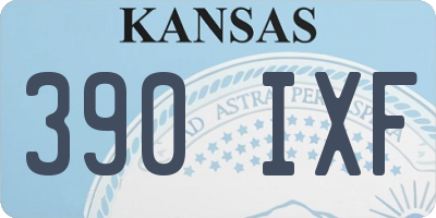 KS license plate 390IXF