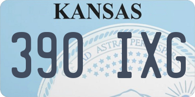 KS license plate 390IXG