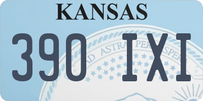 KS license plate 390IXI