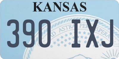 KS license plate 390IXJ