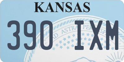 KS license plate 390IXM