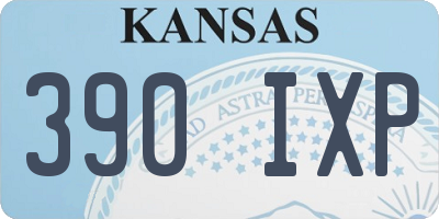 KS license plate 390IXP