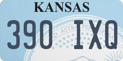 KS license plate 390IXQ