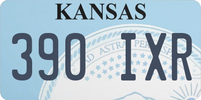 KS license plate 390IXR