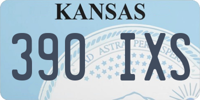 KS license plate 390IXS