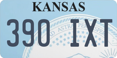 KS license plate 390IXT