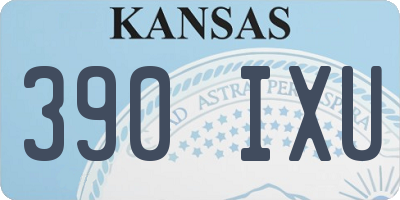KS license plate 390IXU