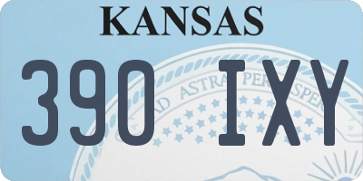 KS license plate 390IXY