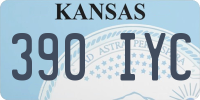 KS license plate 390IYC