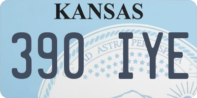 KS license plate 390IYE