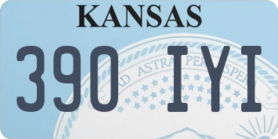 KS license plate 390IYI