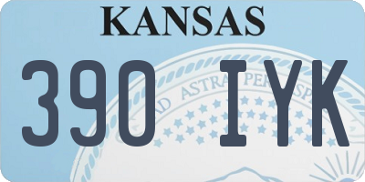 KS license plate 390IYK