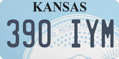 KS license plate 390IYM