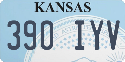 KS license plate 390IYV