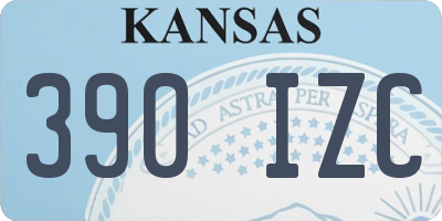 KS license plate 390IZC