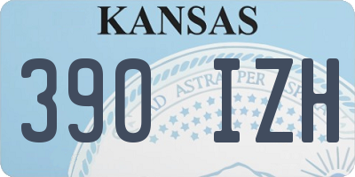 KS license plate 390IZH