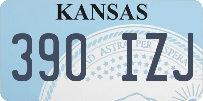 KS license plate 390IZJ
