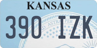 KS license plate 390IZK