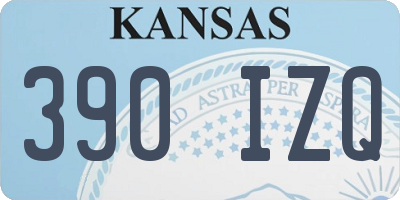 KS license plate 390IZQ
