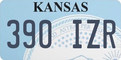 KS license plate 390IZR