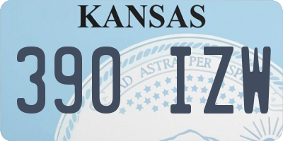 KS license plate 390IZW