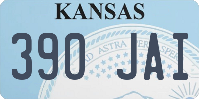 KS license plate 390JAI