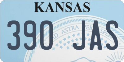 KS license plate 390JAS