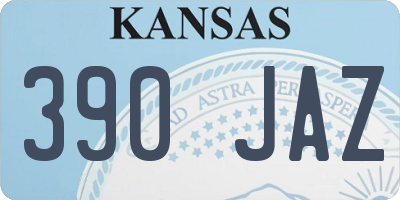 KS license plate 390JAZ