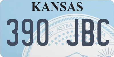KS license plate 390JBC