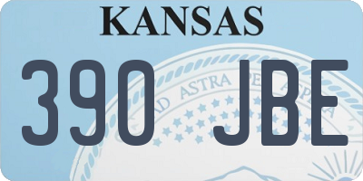 KS license plate 390JBE