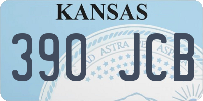 KS license plate 390JCB