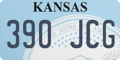 KS license plate 390JCG