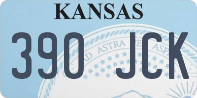 KS license plate 390JCK