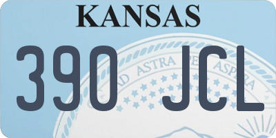 KS license plate 390JCL