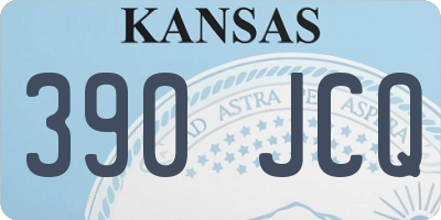 KS license plate 390JCQ