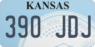 KS license plate 390JDJ