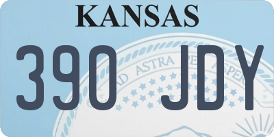 KS license plate 390JDY
