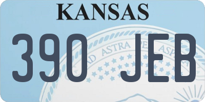 KS license plate 390JEB