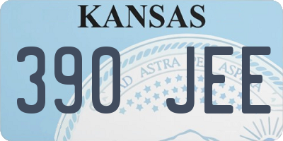 KS license plate 390JEE