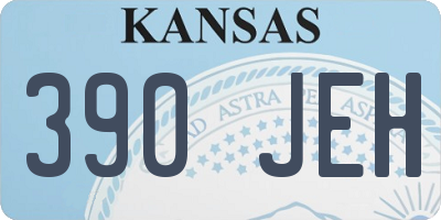 KS license plate 390JEH