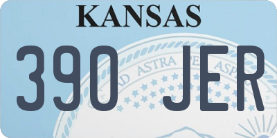 KS license plate 390JER