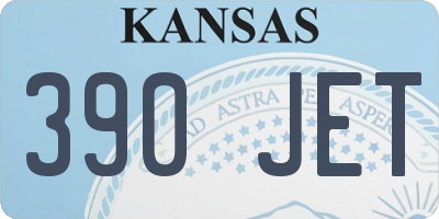KS license plate 390JET