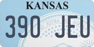 KS license plate 390JEU