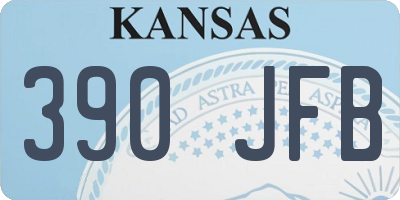 KS license plate 390JFB